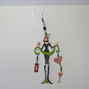 Care & Wonder Joyous Julie Be Merry Wine Decorative Hanging Christmas Ornament